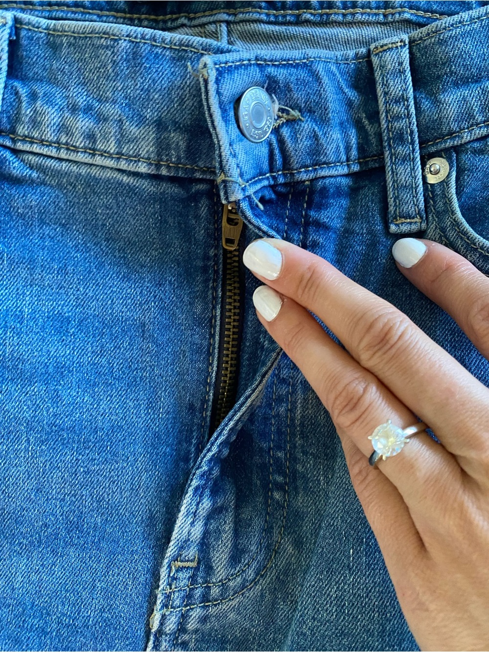 GAP Blue Denim Maxi Skirt with front Slit! 🌀 - Picture 11 of 14